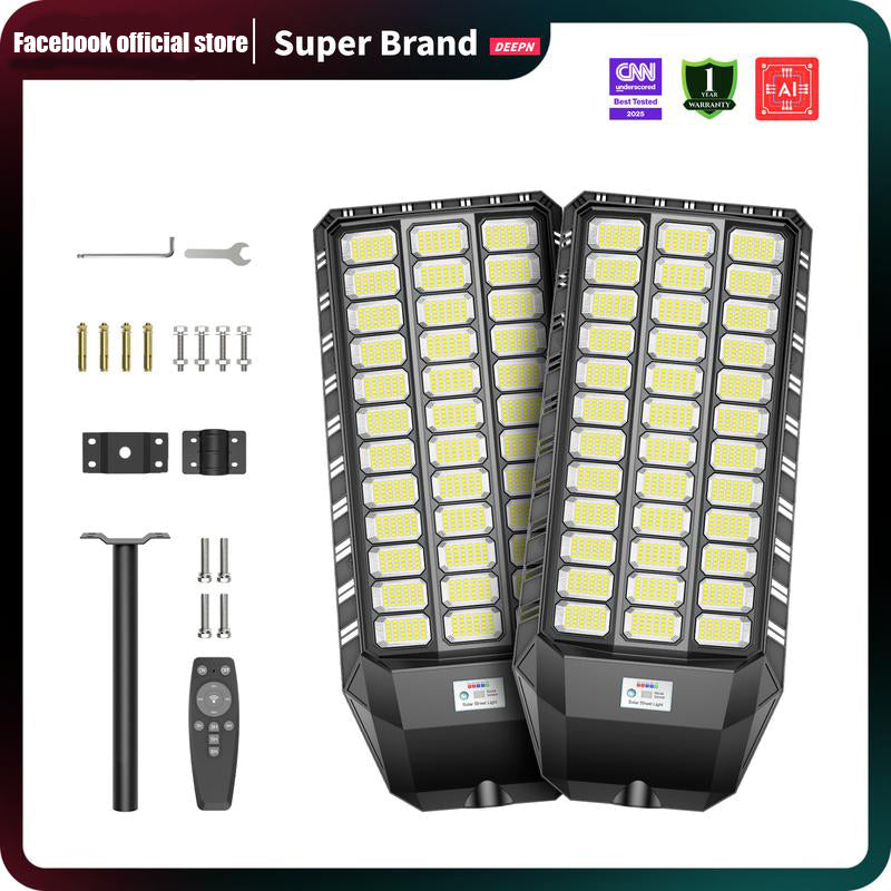 9000W IP67 Super Bright Solar Street Lights 650000 Lumens Energy Efficient LED