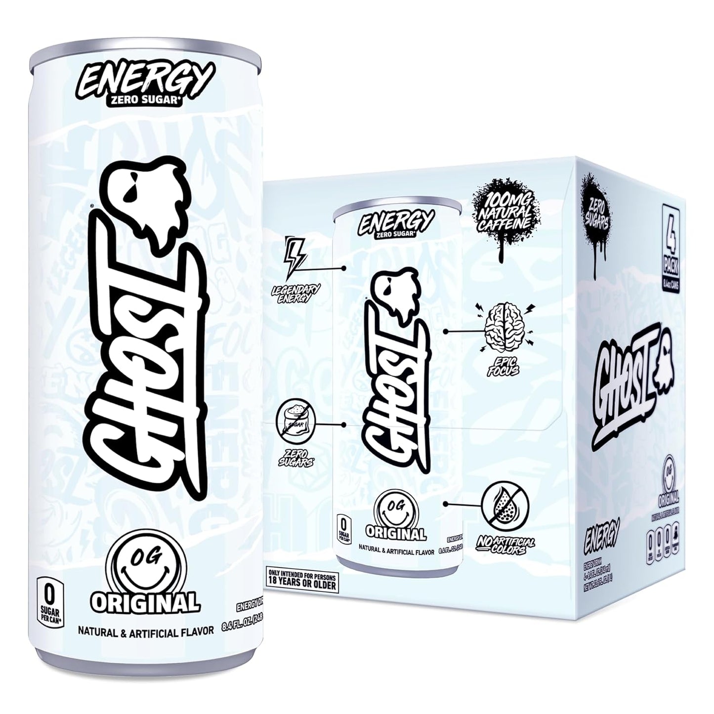 GHOST Energy Drink – Power & Focus, 12 Pack