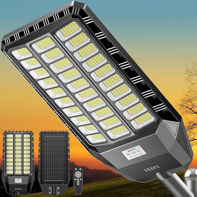 9000W IP67 Super Bright Solar Street Lights 650000 Lumens Energy Efficient LED