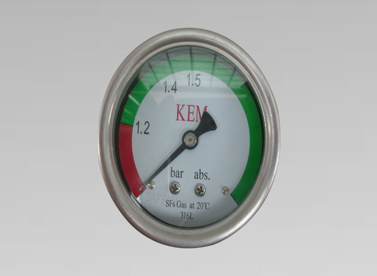 不銹鋼軸向SF6壓力表Y-60Z