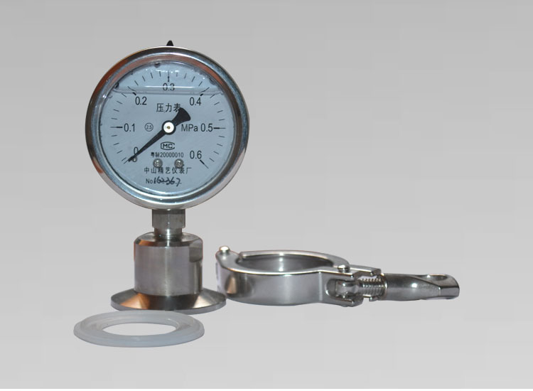 不銹鋼衛(wèi)生隔膜壓力表Y60 0.6MPA
