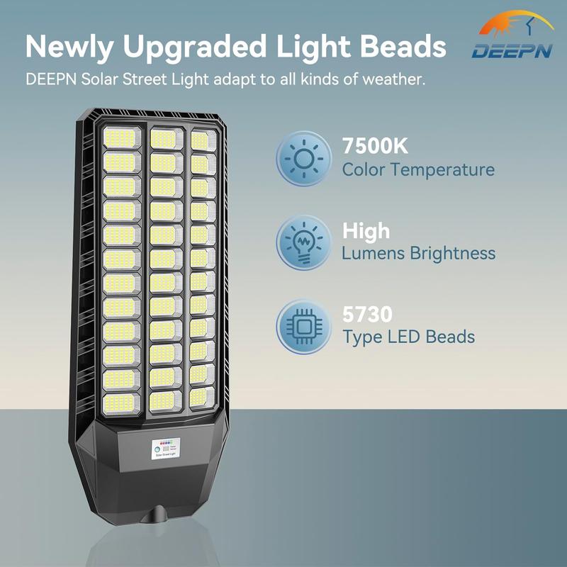 9000W IP67 Super Bright Solar Street Lights 650000 Lumens Energy Efficient LED